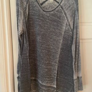 Acid Wash Black Lightweight Sweater